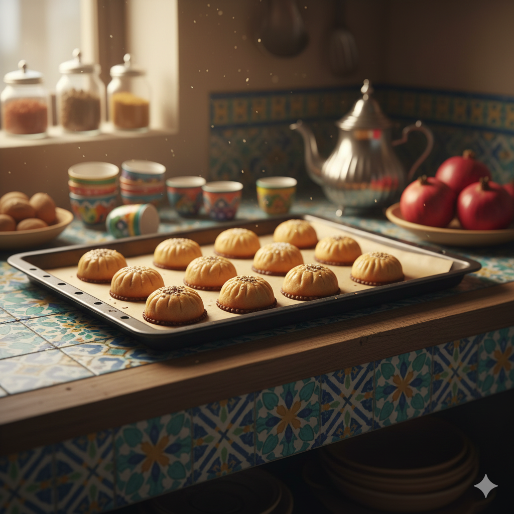 Date cookies on the counter