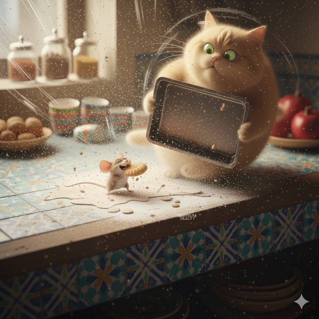 Mishmish eating cookie